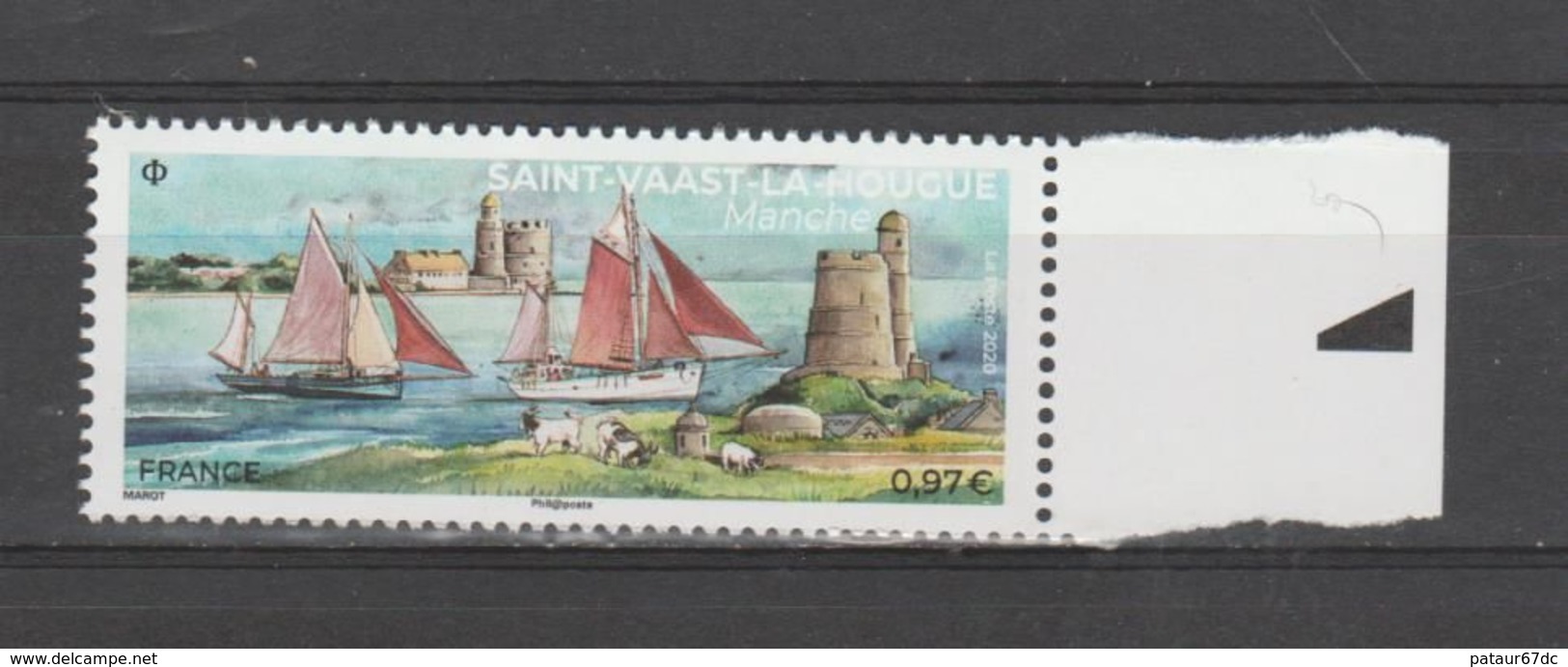 FRANCE / 2020 / Y&T N° 5412 ? ** : "Village Préféré Des Français" (Saint Vaast La Hougue - Manche) X 1 BdF D - Unused Stamps