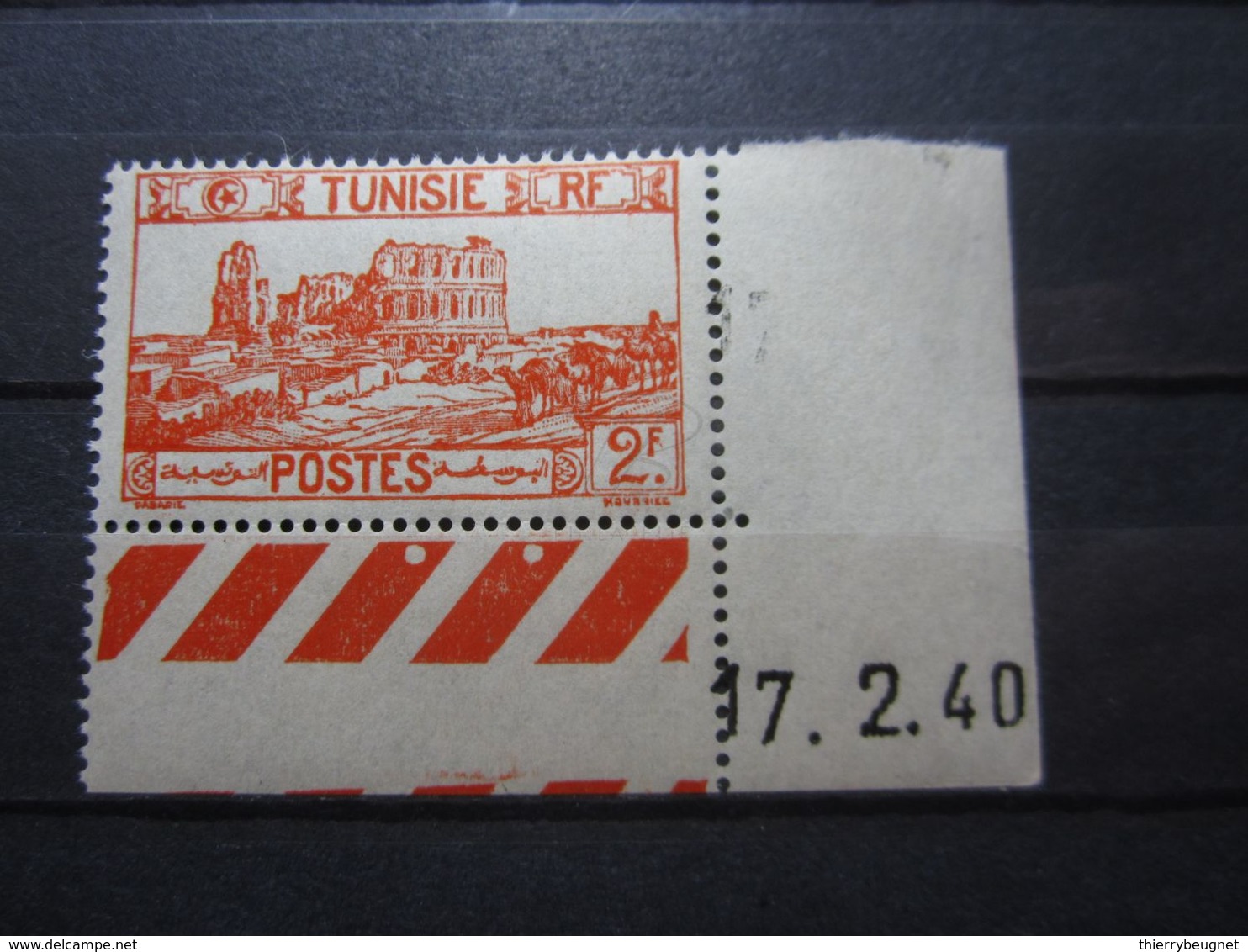 VEND BEAU TIMBRE DE TUNISIE N° 217 + BDF + CD , XX !!! - Unused Stamps