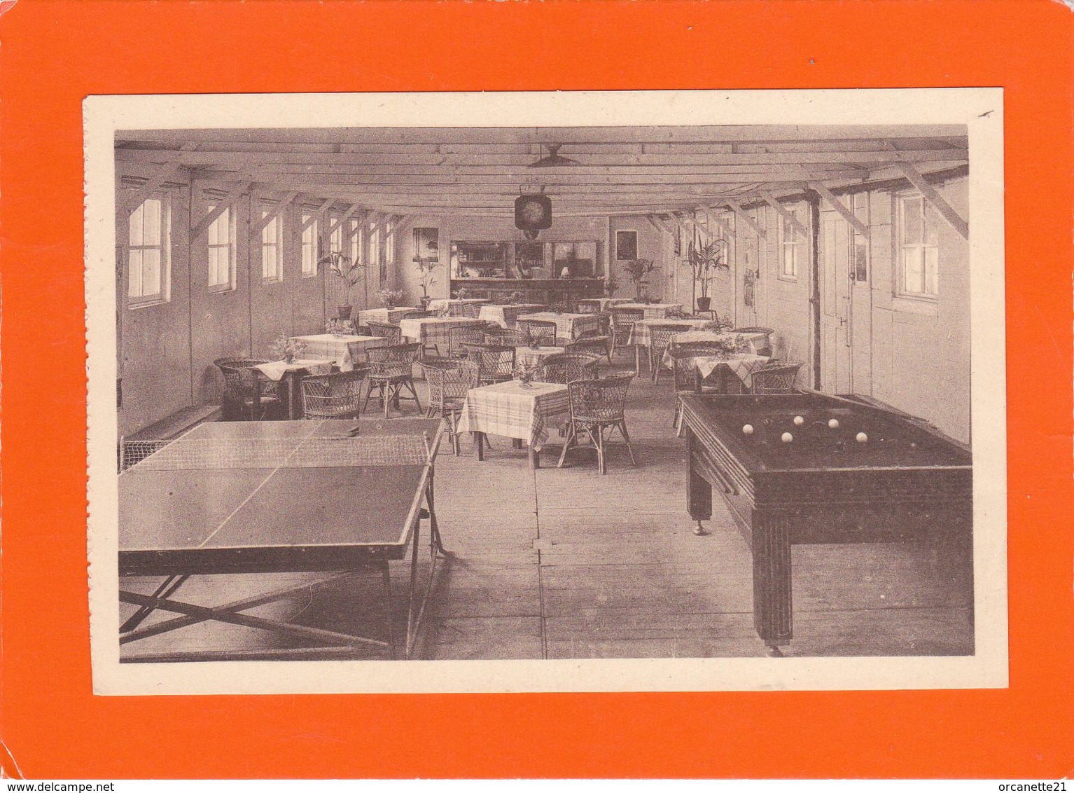 Hôpital Militaire  - Service Social - Cantine     (billard - Table De Ping Pong)  2 Scans - Gezondheid, Ziekenhuizen