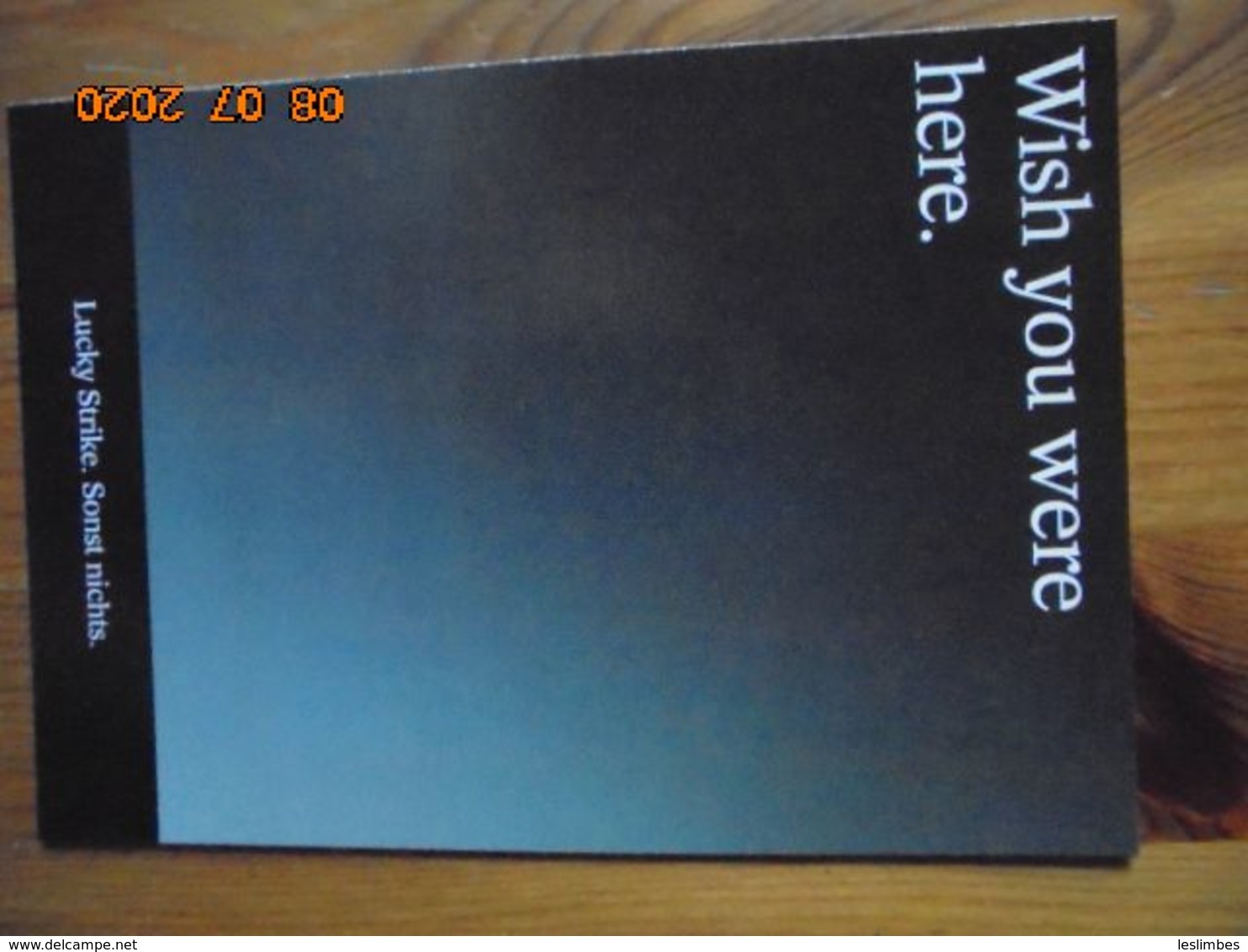 Carte Postale Publicitaire Allemand (Taschen 1996) 16,3 X 11,4 Cm. Lucky Strike. Sonst Nichts. "Wish You Were Here" 1994 - Objets Publicitaires