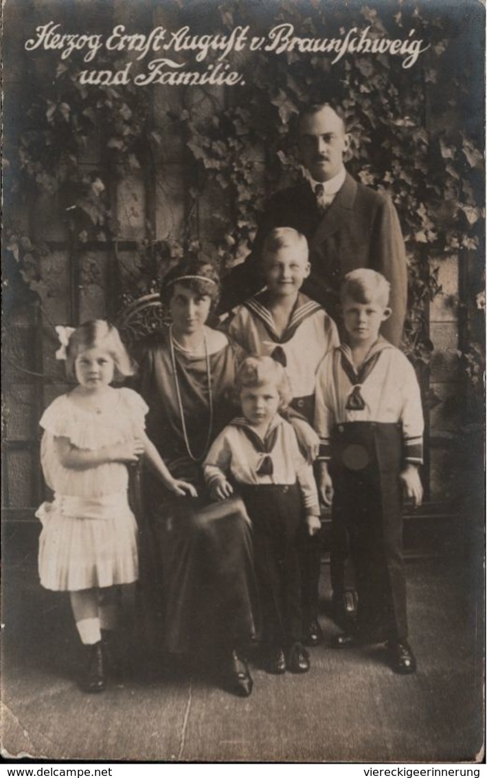 ! Alte Ansichtskarte, Adel, Royalty, Herzog Ernst August Zu Braunschweig Mit Familie - Royal Families