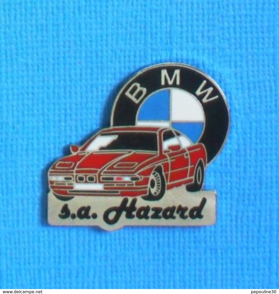 1 PIN'S //  ** BMW SERIE 8 / S.A. HAZARD / '90 ** - BMW