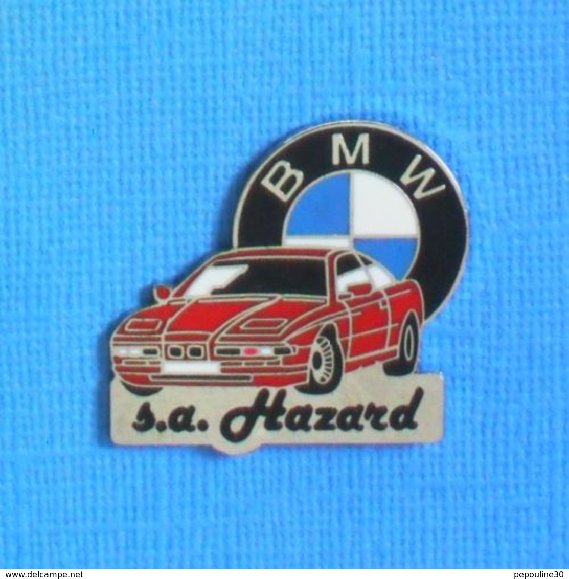 1 PIN'S //  ** BMW SERIE 8 / S.A. HAZARD / '90 ** - BMW