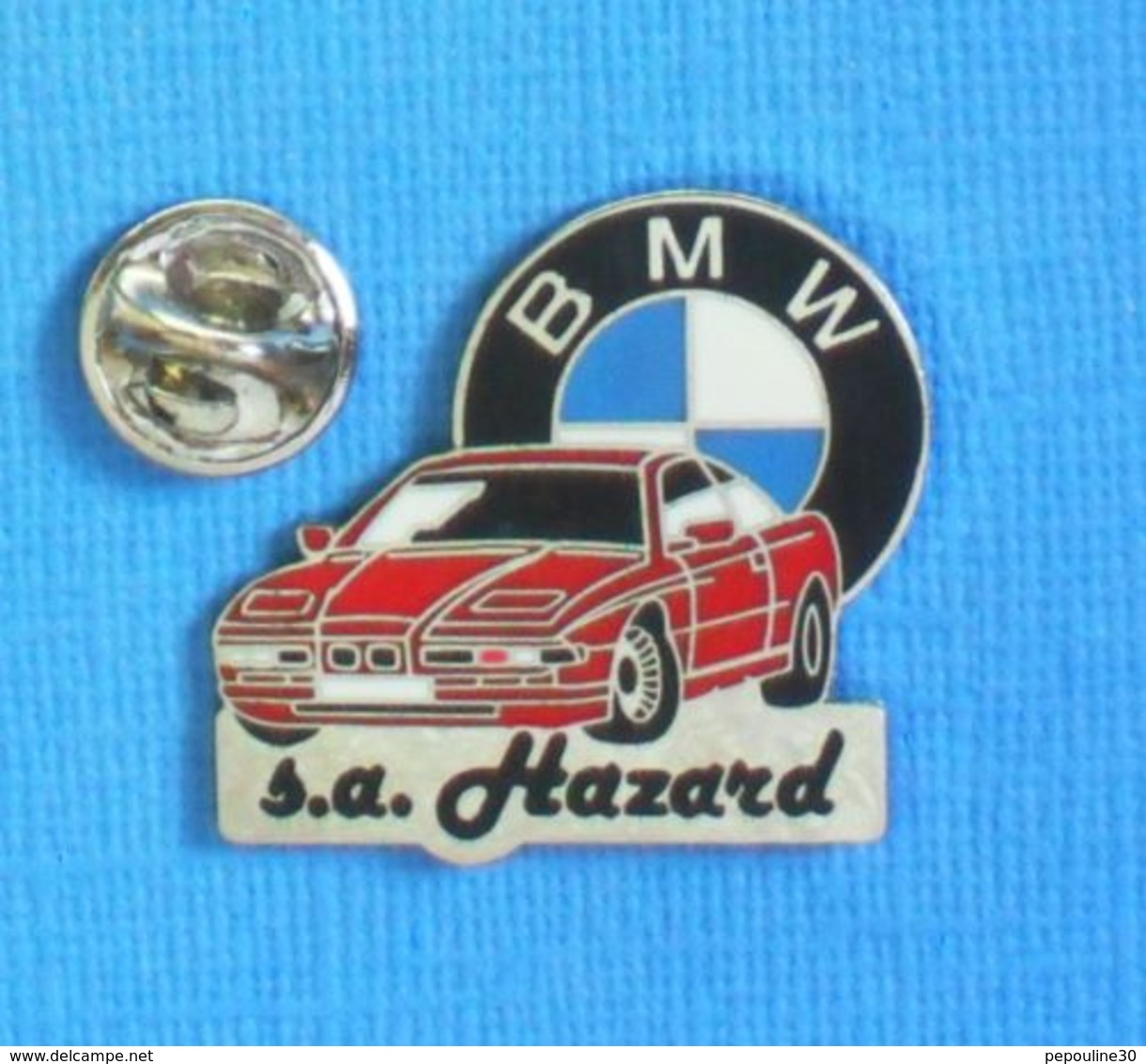 1 PIN'S //  ** BMW SERIE 8 / S.A. HAZARD / '90 ** - BMW