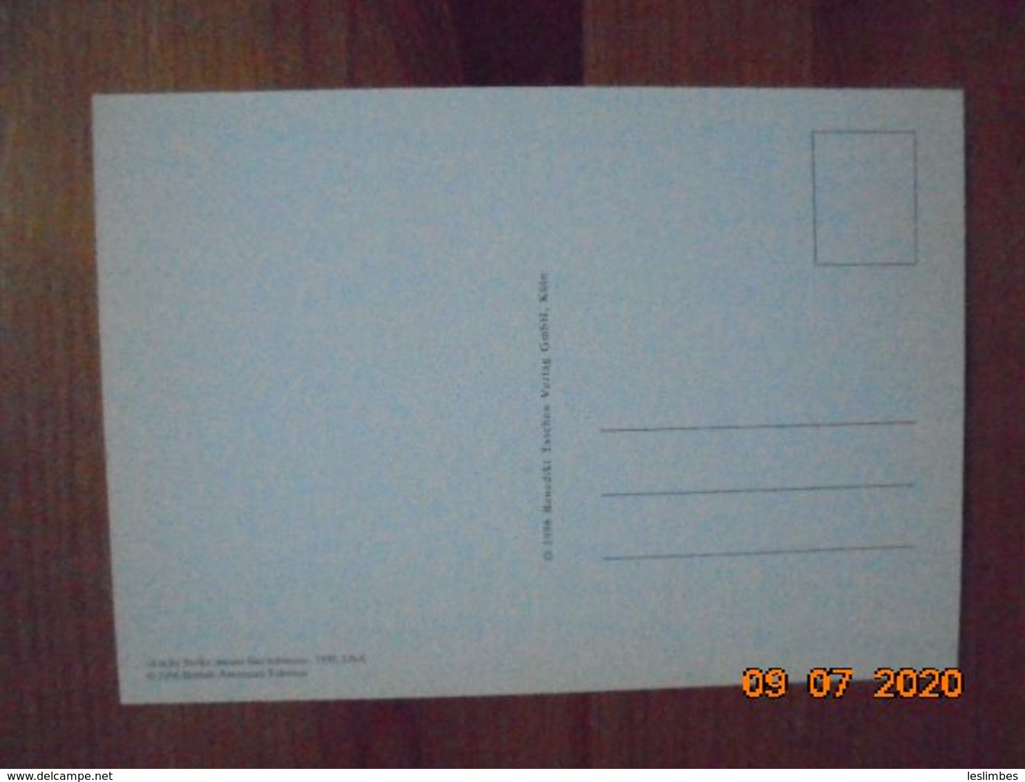 Carte Postale Publicitaire USA (Taschen 1996) Reproduction 16,3 X 11,4 Cm. "Lucky Strike Means Fine Tobacco" 1935 - Objets Publicitaires