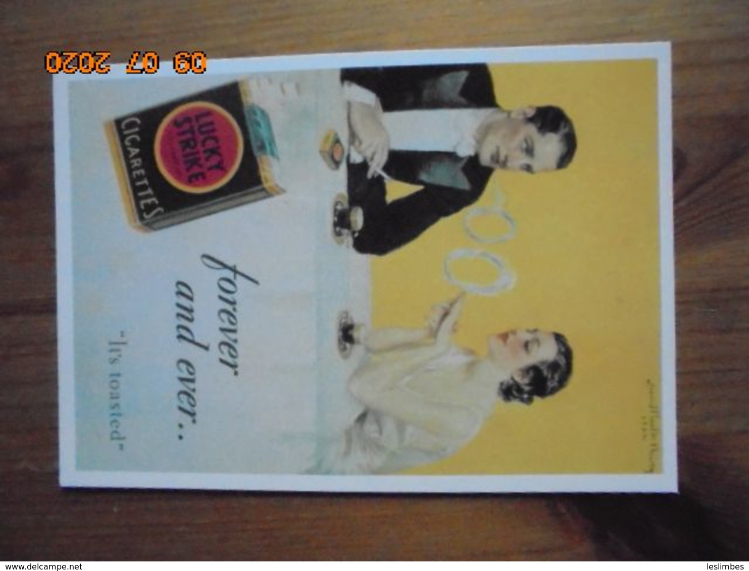 Carte Postale Publicitaire USA (Taschen 1996) Reproduction 16,3 X 11,4 Cm. Lucky Strike "Forever And Ever" 1932 - Reclame-artikelen
