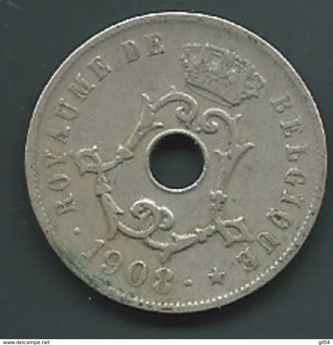Belgique  25 CENTIMES 1908 BELGIE    Pia22903 - 25 Centimes