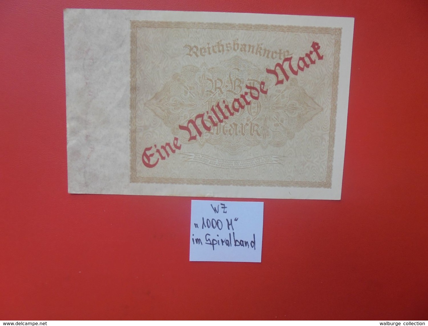 Reichsbanknote 1 MILLIARDE MARK 1922/23-2 CHIFFRES+1 LETTRE+ 6 CHIFFRES CIRCULER (B.16) - 1 Mrd. Mark