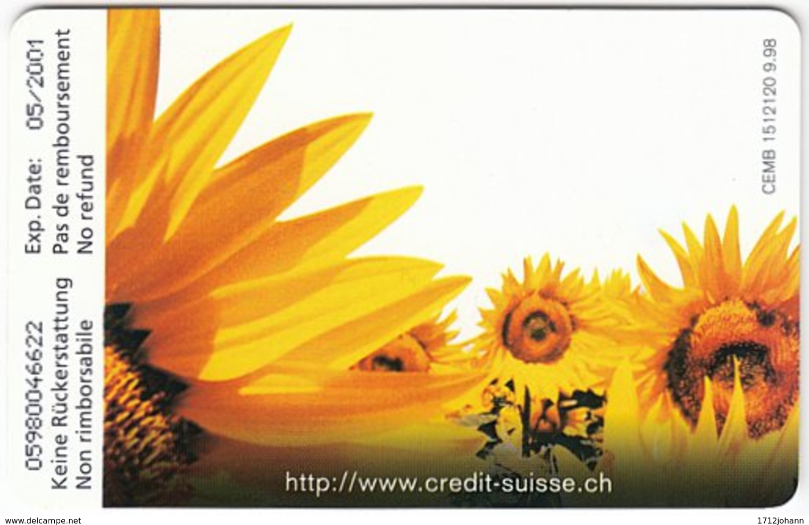 SWITZERLAND D-557 Chip Private - Plant, Sunflower - Used - Suisse