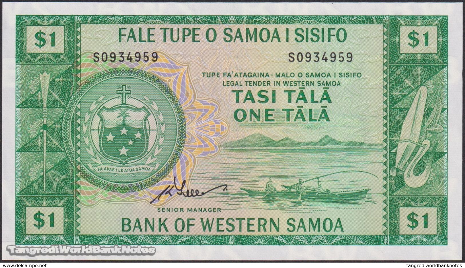 TWN - WESTERN SAMOA 16dCS - 1 Tala 1967 UNC  Limited Official Reprint 2020 - Samoa