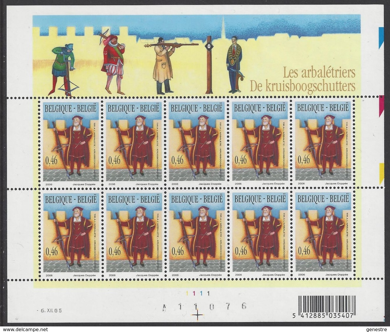 Belgique COB F3496 ** (MNH) - Planche 1 - 2001-2010