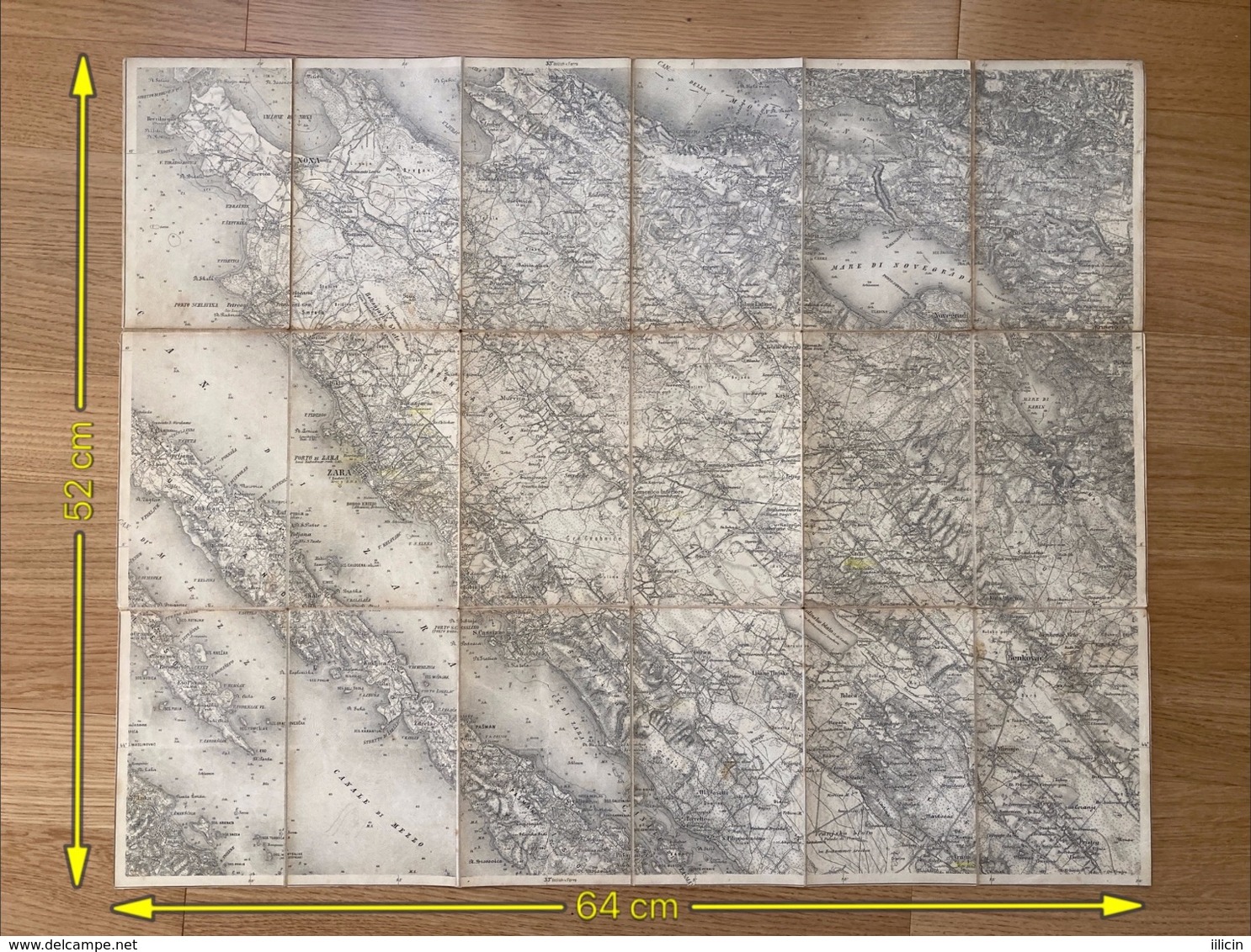 Map DO000225 - Austria Hungary Hrvatska Croatia Zadar (Zara Ladera) Before 1914 - Mapas Geográficas