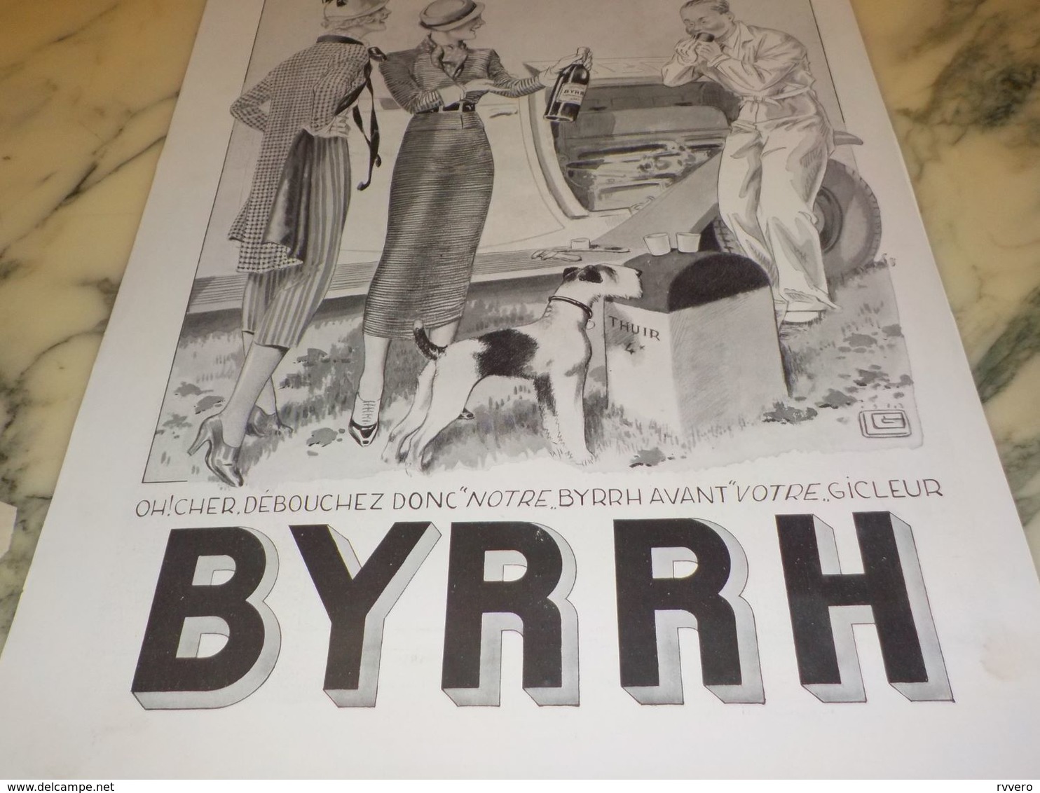 ANCIENNE PUBLICITE DEBOUCHEZ NOTRE BYRRH 1933 - Affiches