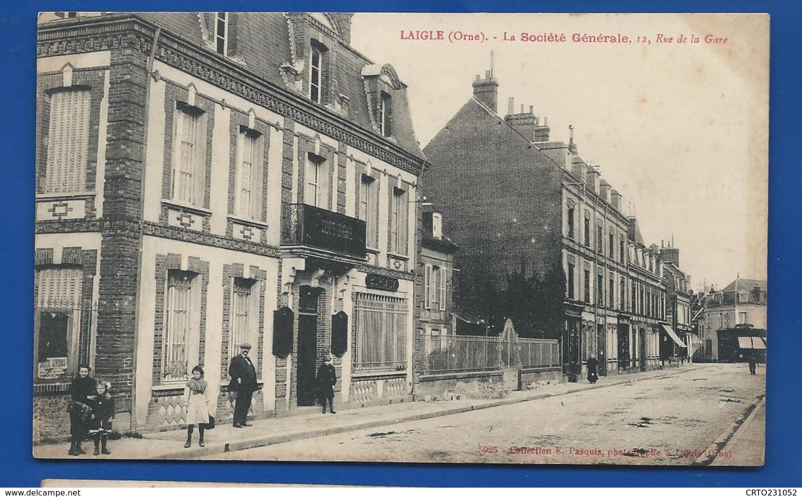 LAIGLE    Rue De La Gare Société Générale       Animées     Publicité Au Dos   Location De Coffres-Fort - L'Aigle