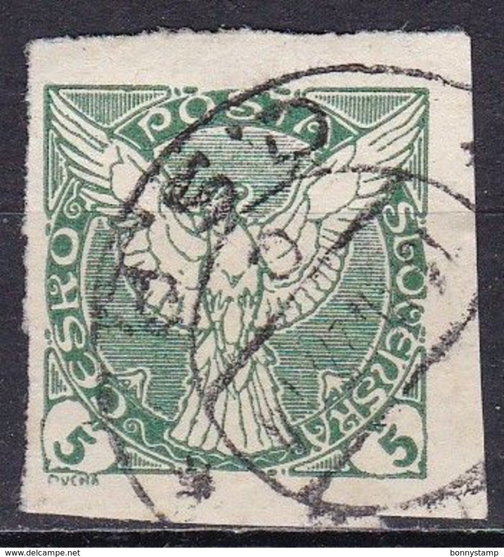 Cecoslovacchia, 1918/20 - 5h Windhover - Nr.P2 Usato° - Newspaper Stamps