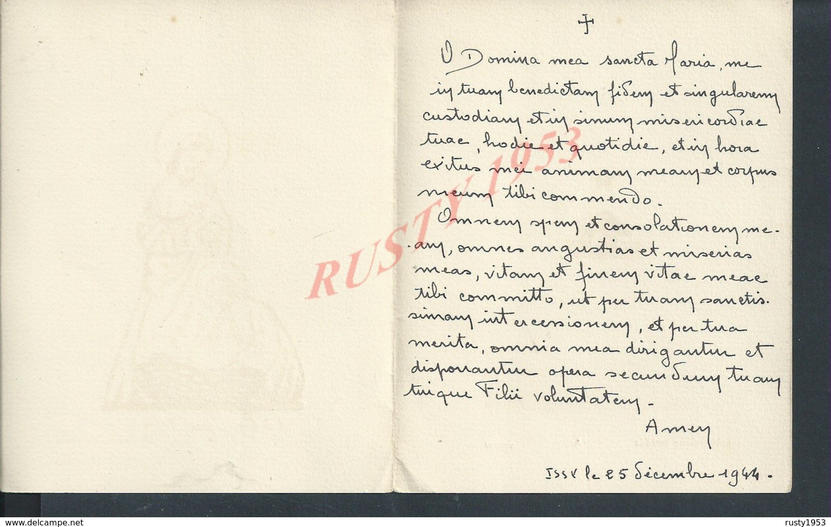 RELIGION TYPE DEPLIANT NOËL 1944 ECRITE DE ISSY LES MOULINEAUX : - Other & Unclassified