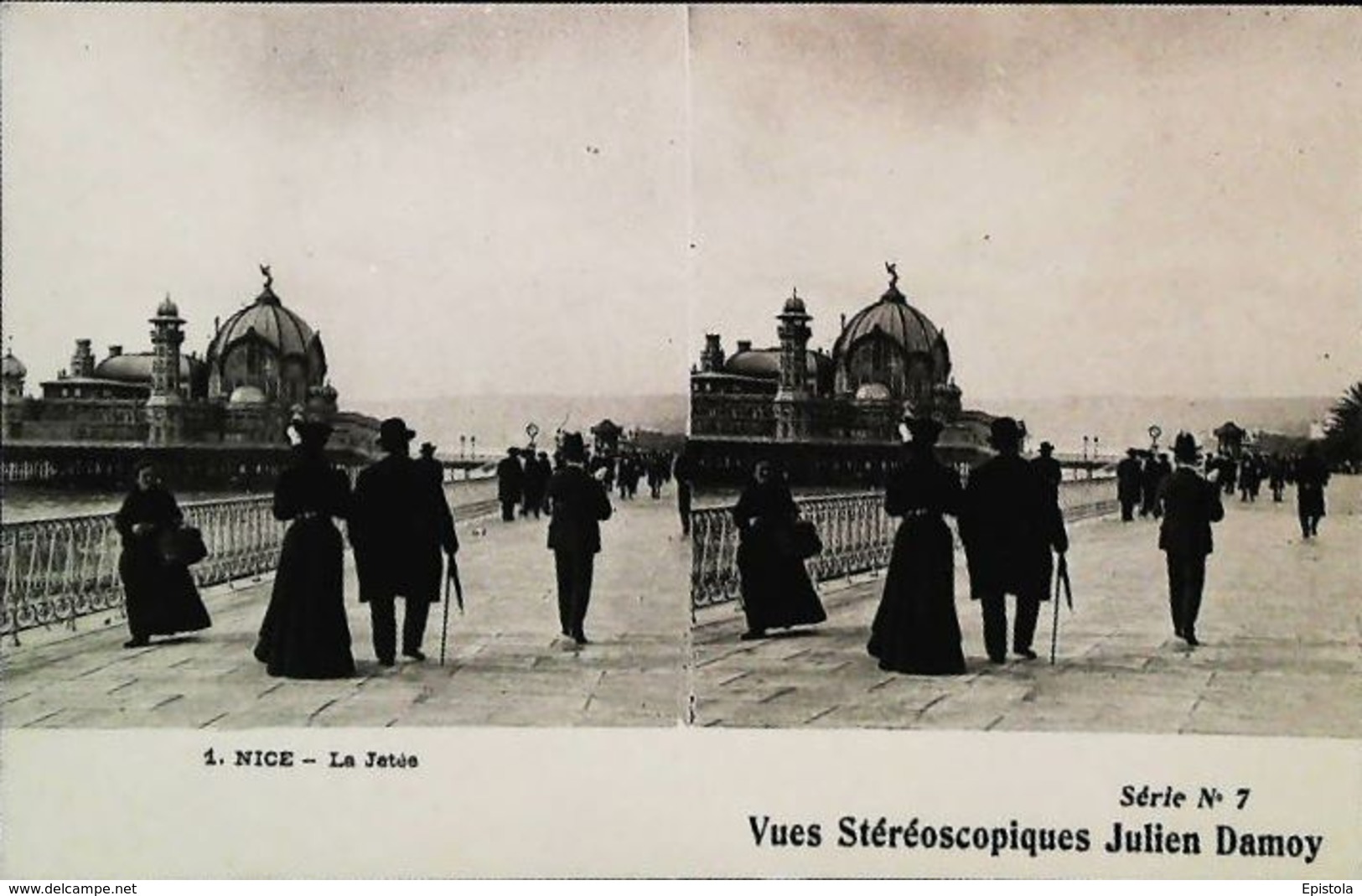 Carte Stéréoscopiques Nice La Jetée   Julien Damoy Serie 7 - Cartes Stéréoscopiques