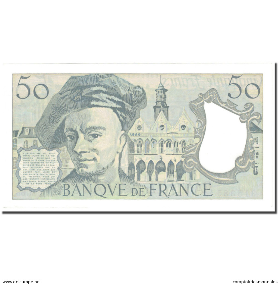 France, 50 Francs, Quentin De La Tour, 1991, Undated (1991), NEUF - 50 F 1976-1992 ''quentin De La Tour''