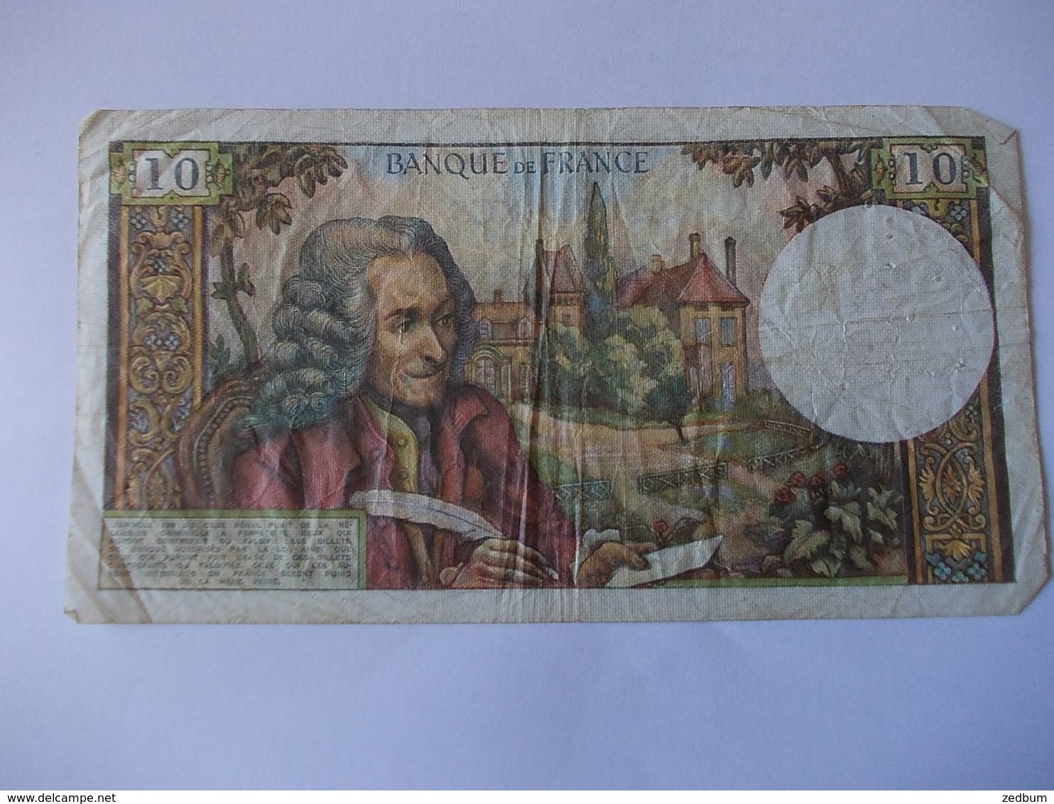 BILLET 10 Francs Voltaire P851 - 10 F 1963-1973 ''Voltaire''