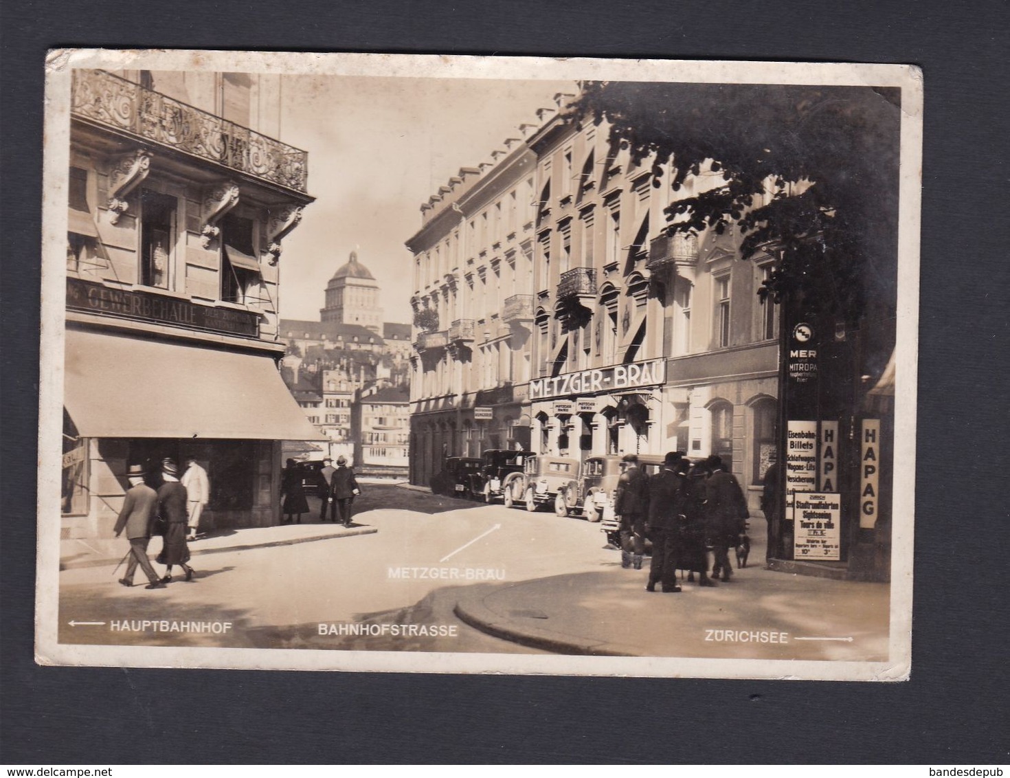 Suisse ZH ZURICH Hotel Garni & Bayrische Bierhalle Metzgerbrau Beatengasse ( Wilhelm Pleyer Animée ) - Zürich