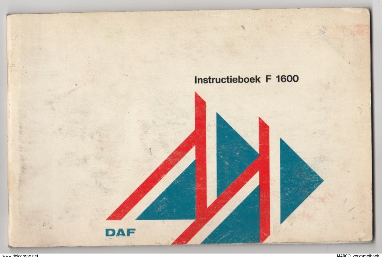 Brochure-leaflet: DAF Trucks Eindhoven Instructieboekje DAF F-1600 - Camions