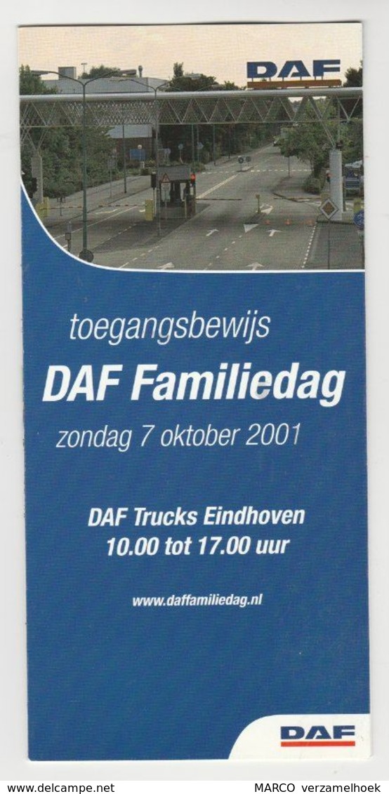 Brochure-leaflet: DAF Trucks Eindhoven DAF Familiedag 2001 - Camions