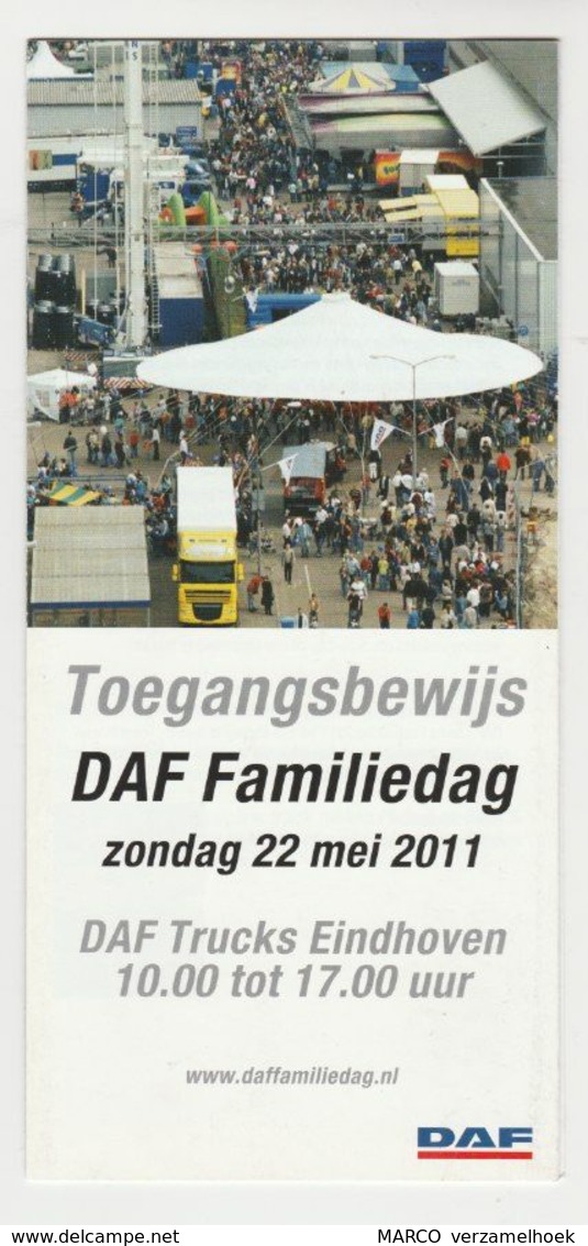 Brochure-leaflet: DAF Trucks Eindhoven DAF Familiedag 2011 - Camions