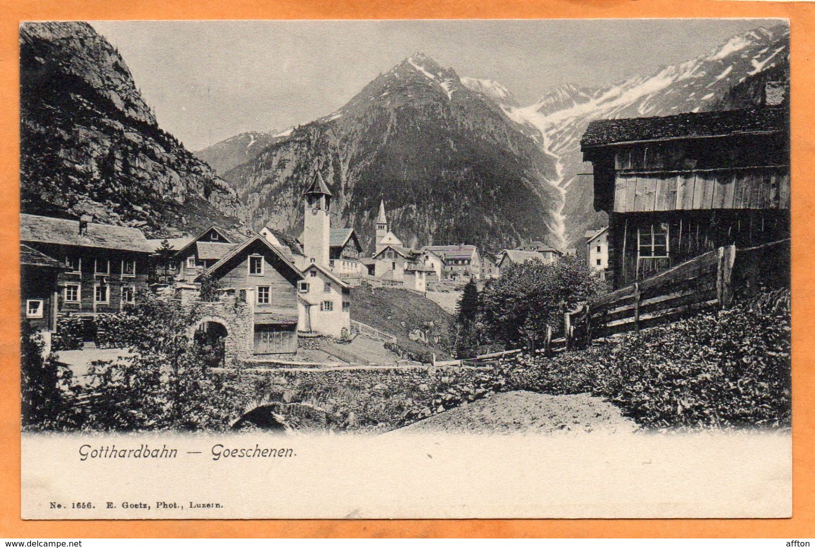 Gotthard Railroad Switzerland 1900 Postcard - Altri & Non Classificati