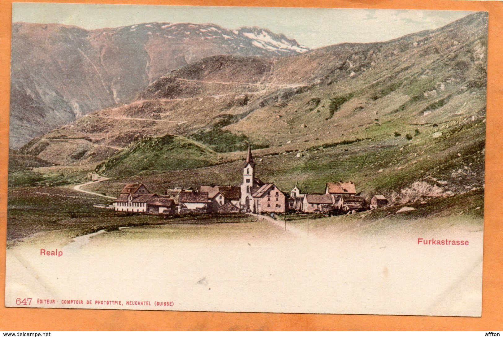 Furka Railroad Switzerland 1900 Postcard - Altri & Non Classificati