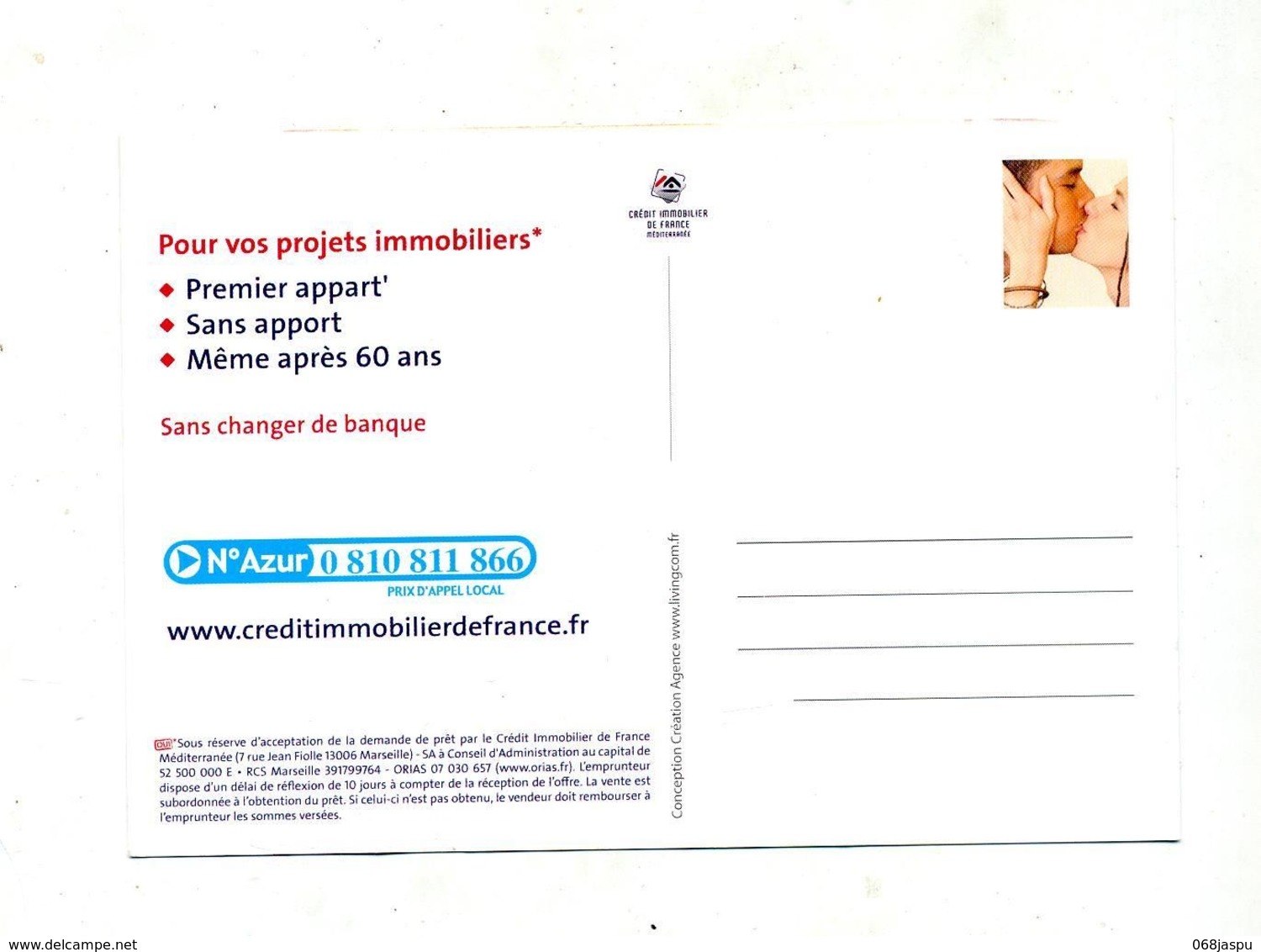 Carte Postale  Speudo Baisée  Credit Immobilier - Pseudo-entiers Privés
