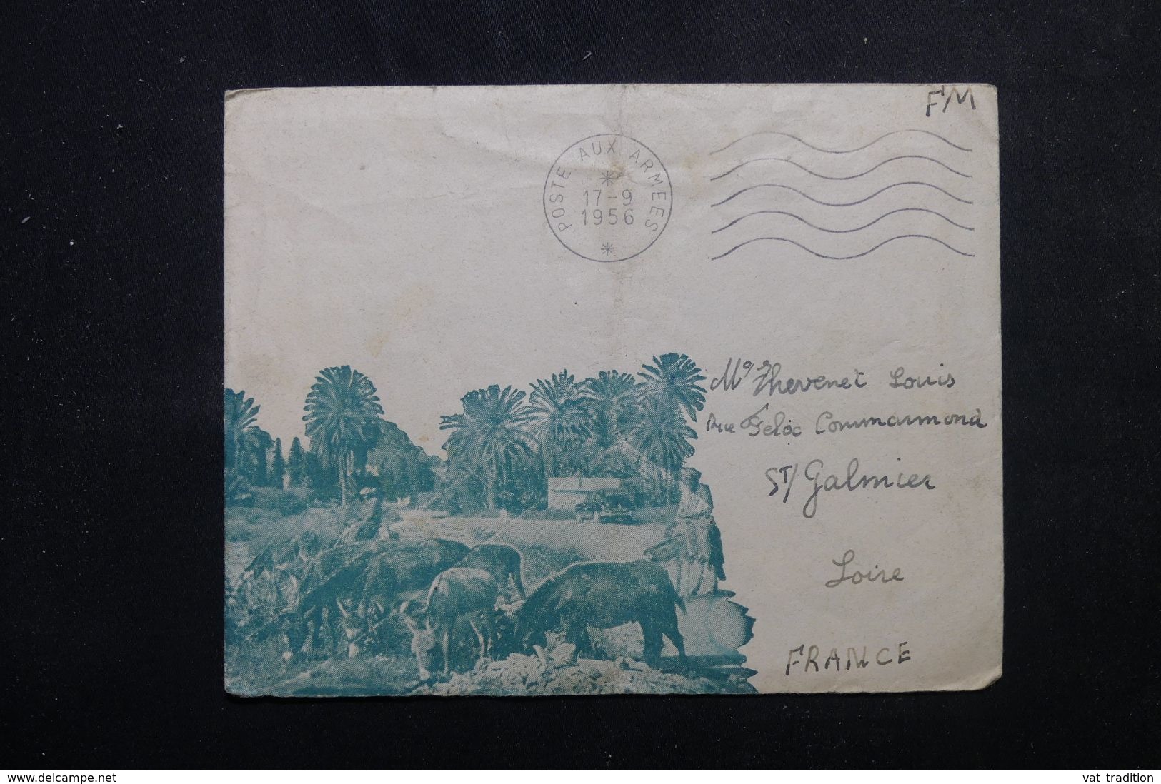 FRANCE / ALGÉRIE - Enveloppe Illustrée En FM Pour St Galmier En 1956 -  L 64413 - Guerra D'Algeria