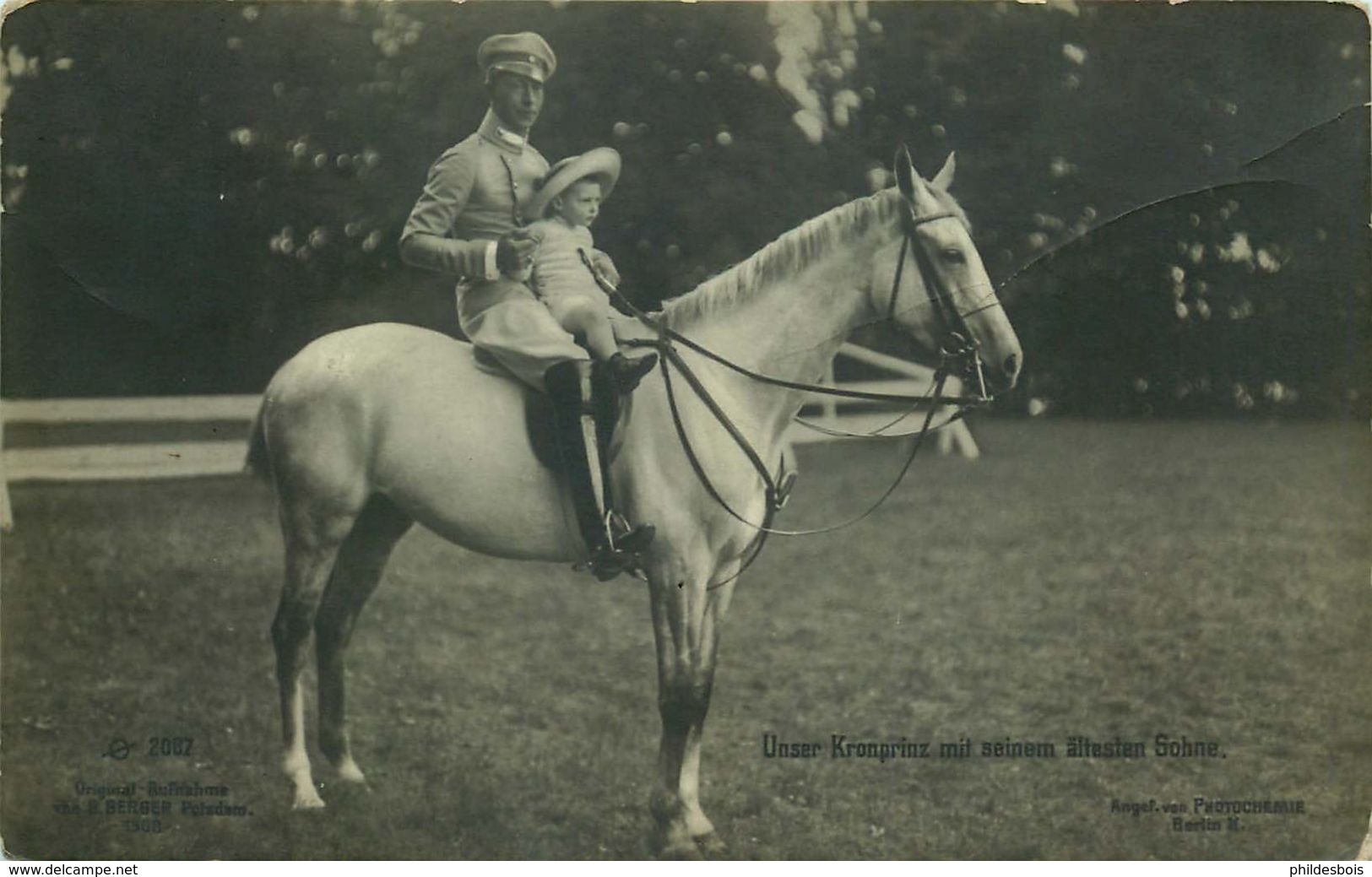 GUILLAUME II  ( Prince Héritier ) Et Son Fils  Carte Photo - People