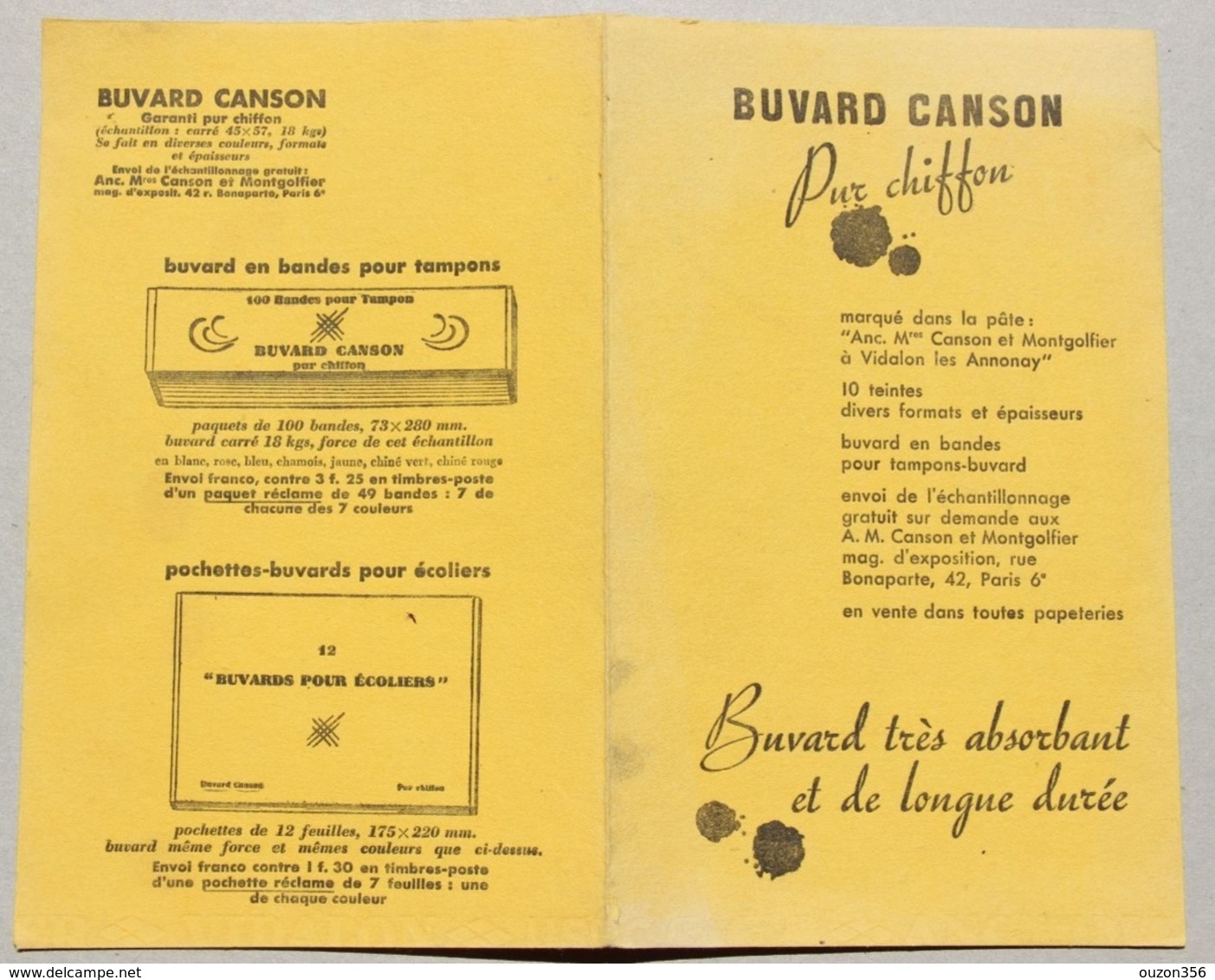 Buvard Canson, Pur Chiffon - Papeterie