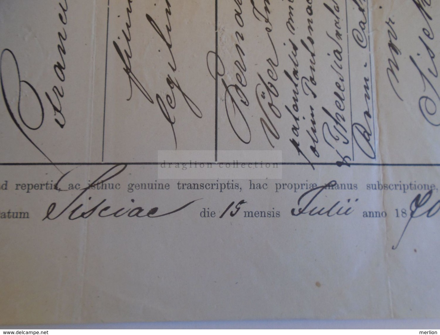 D172624 Old Document - Croatia Sziszek, Sisak, Siscia - Franciscus Wöber Vöber  1844 - Malasic - 1870 - Naissance & Baptême