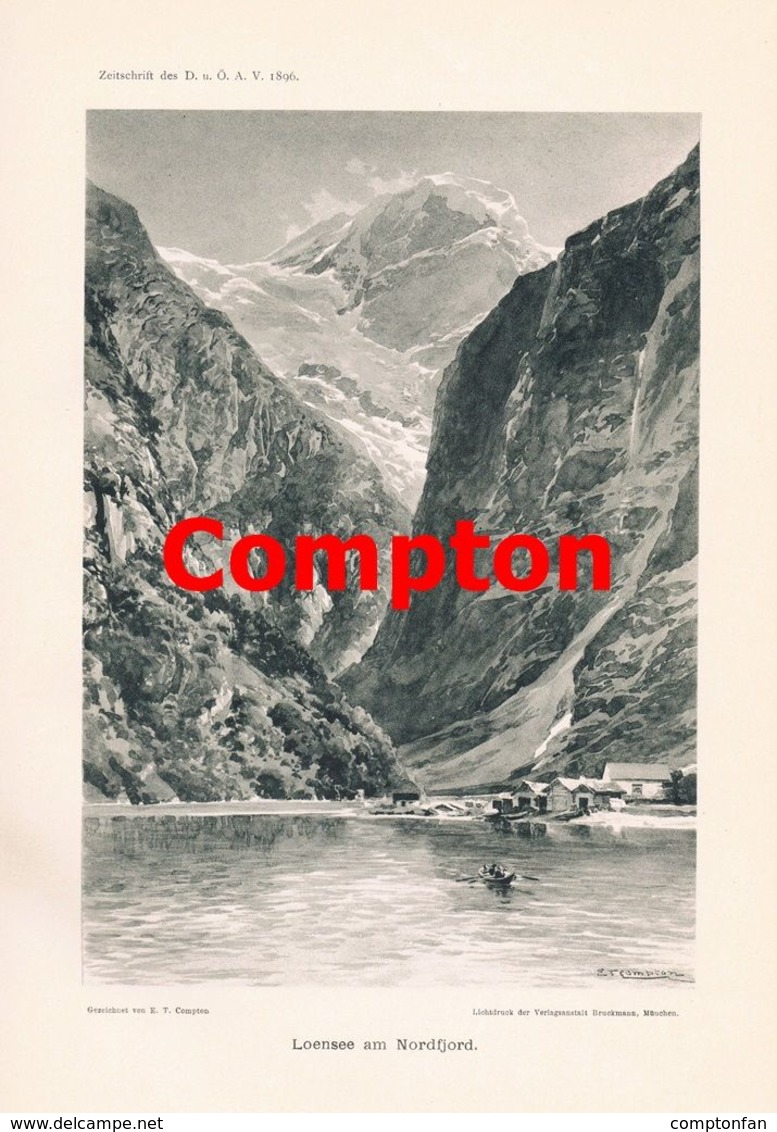 A102 593 - Richter Compton Norwegen Loensee Lofoten Artikel Von 1896 !! - Andere & Zonder Classificatie