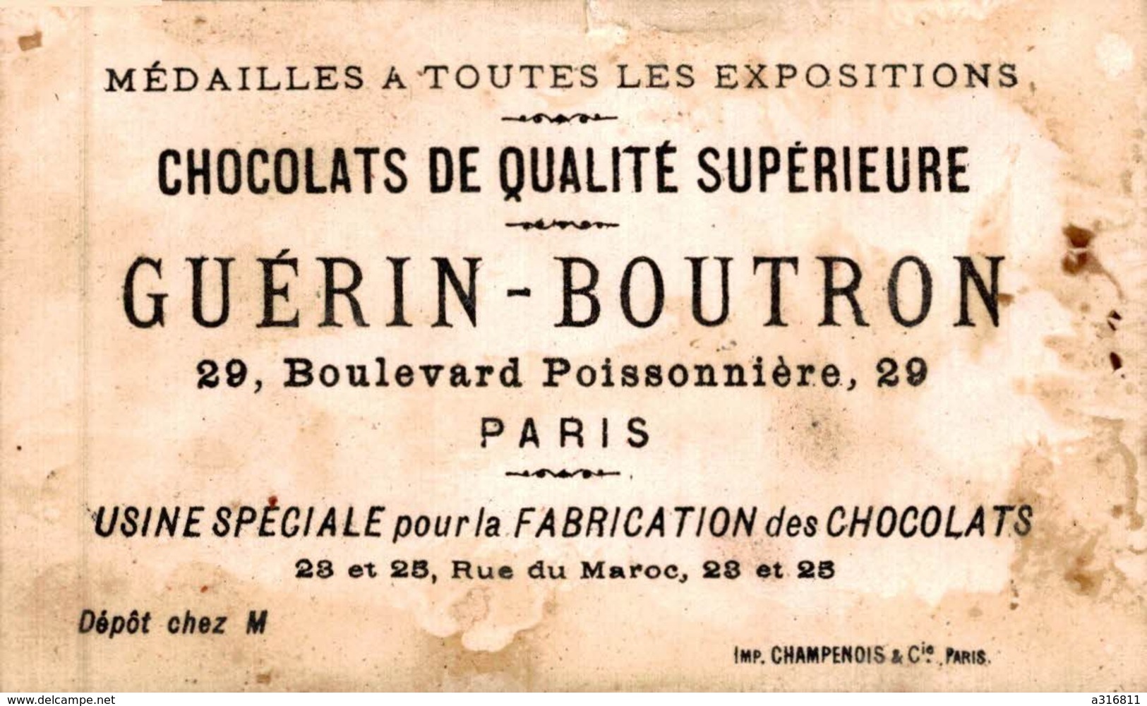 CHROMO CHOCOLAT GUERIN BOUTRON  L Habit Ne Fait Pas Le Moine - Guerin Boutron