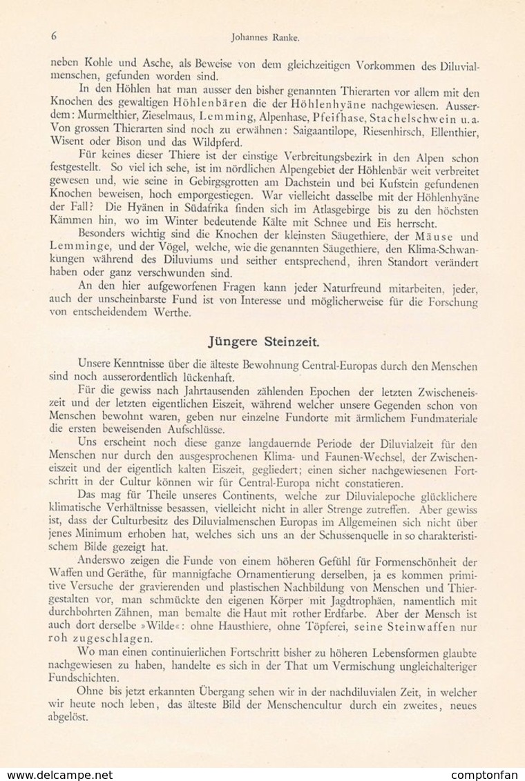 606-2 - Ranke Vorgeschichtliche Bewohner Ostalpen Artikel Von 1899 !!                                           . - Andere & Zonder Classificatie