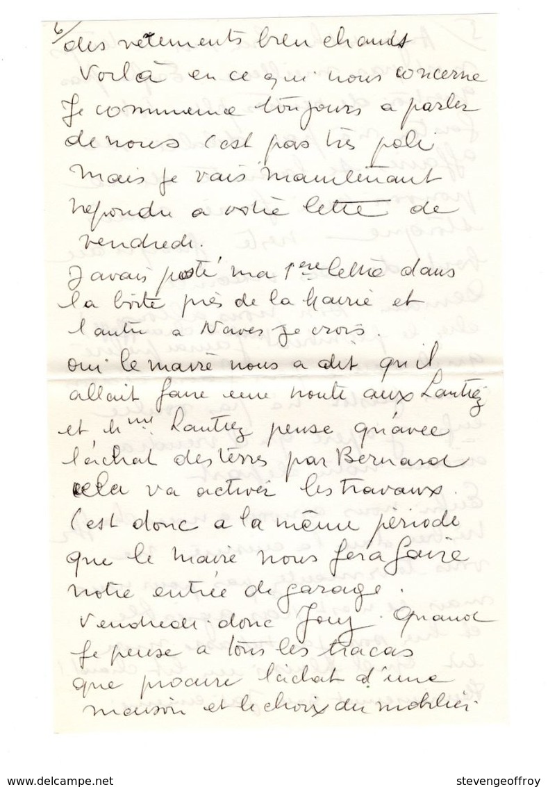 Lettre Manuscrite 1978 Simone Pierre Toret malakoff Abée Michel Cathedrale Annecy Lautrez Jouy Royan Villaz Beclere