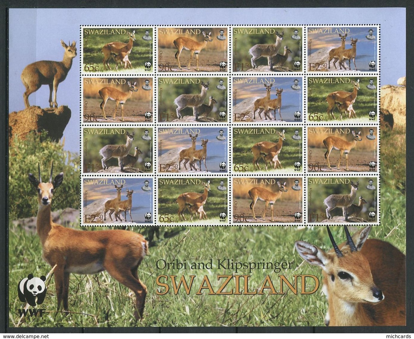 265 - SWAZILAND 2002 - Yvert 696/99 En Feuille - WWF Gazelle - Neuf ** (MNH) Sans Trace De Charniere - Swaziland (1968-...)