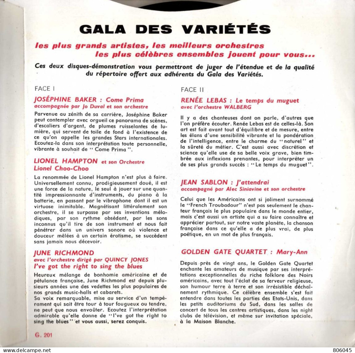 Double 45 Tours - Gala Des Variétés - Hit-Compilations