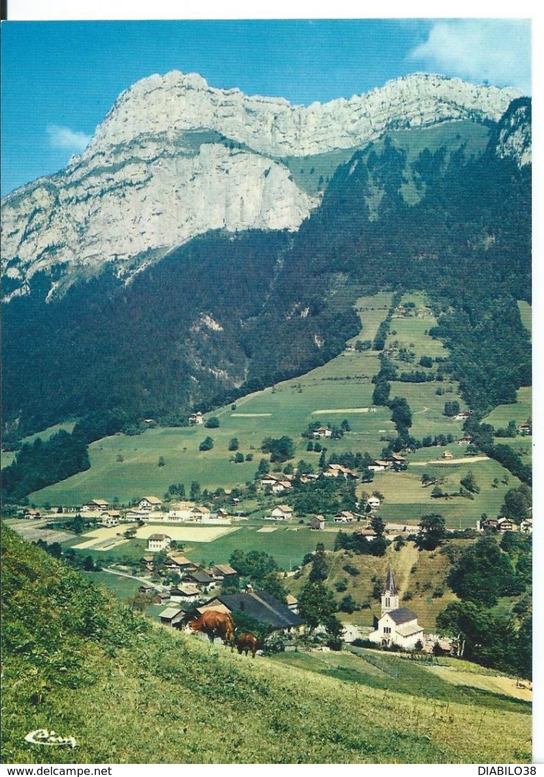 PETIT-BORNAND-LES-GLIÈRES    ( HAUTE SAVOIE )   VUE GÉNÉRALE. ROCHERS DE LESCHAUX - Altri & Non Classificati