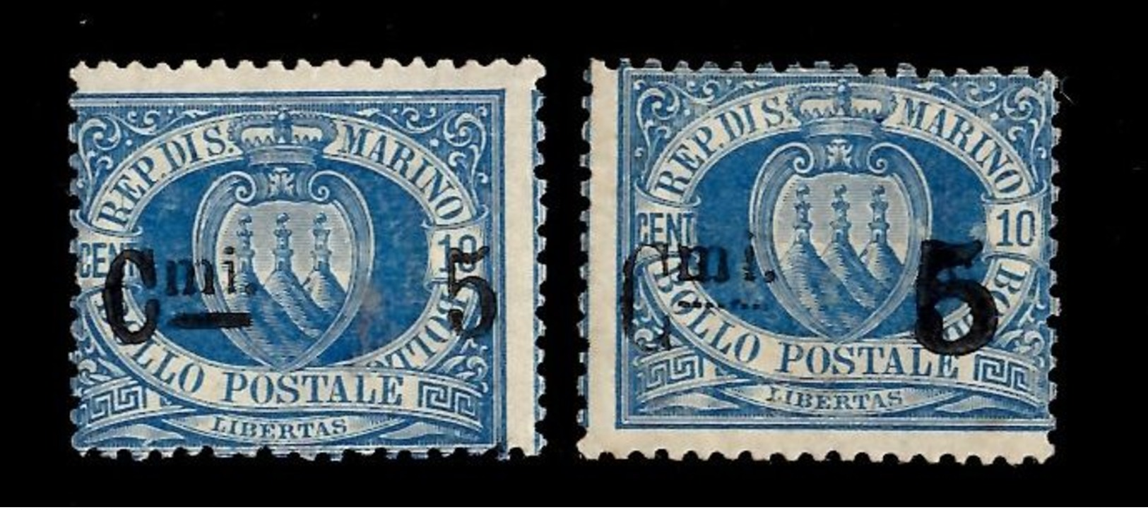 Saint-Marin YT N° 8 Et N° 8A Neufs *. B/TB. A Saisir! - Unused Stamps