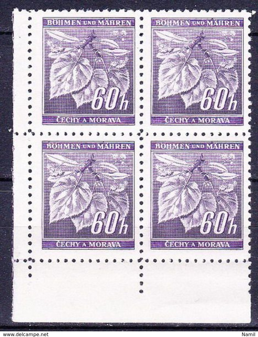 Boheme Et Moravie 1941 Mi 65 (Yv 44), (MNH)** Bloc De 4-coin De Feuille - Neufs