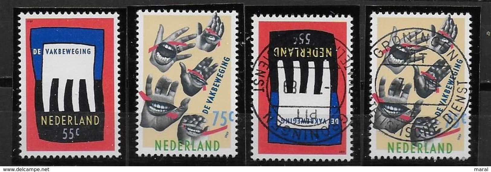 Nederland - 1989 - Yv.1328/1329 - **  En O - De Vakbeweging. - Nuovi