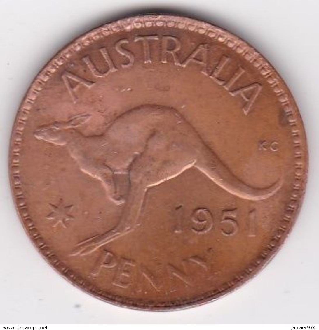 Australie 1 Penny 1951, George VI. KM# 43 - Penny