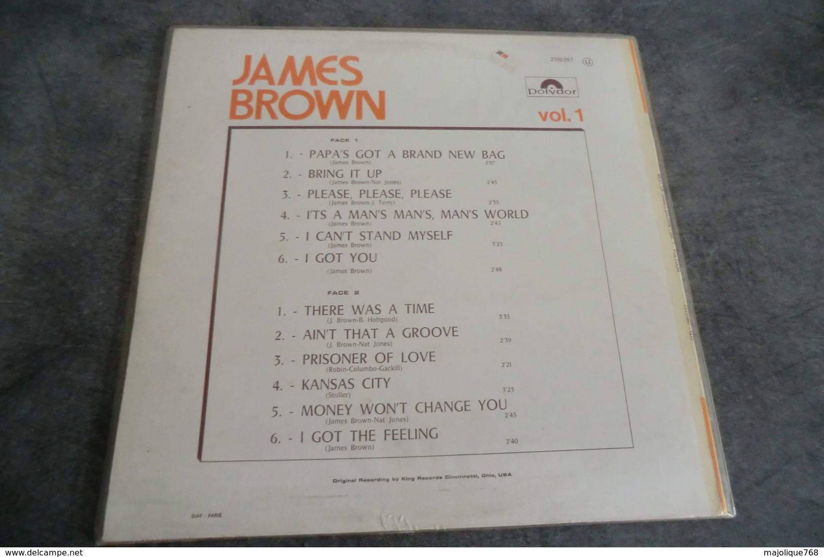 Disque - James Brown - Best Of James Brown Vol 1 - Polydor 2310087 - France - - Soul - R&B