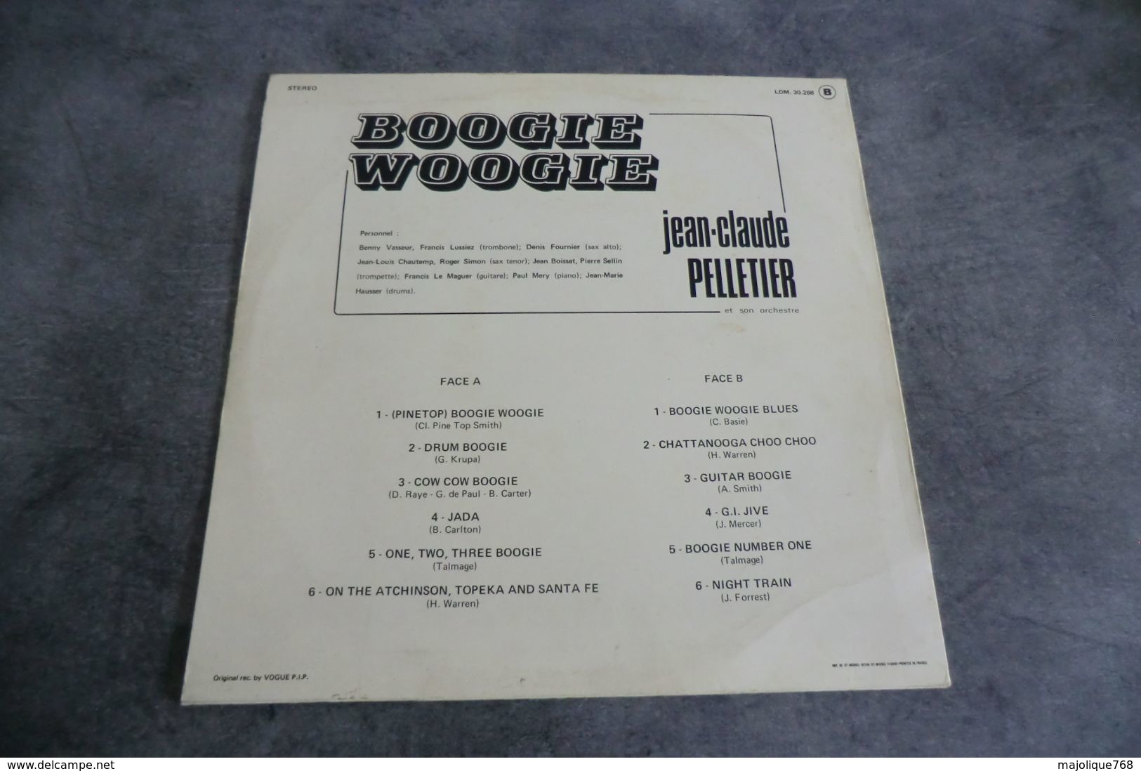 Disque - Jean-Claude Pelletier Et Son Orchestre - Boogie Woogie - Vogue LDM. 30.268 - 1974 France - Musicals