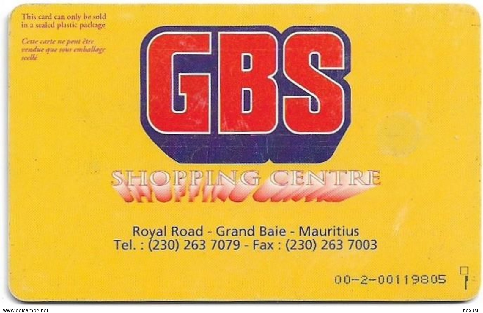 Mauritius - Chip - Supporting The Environment, Gem2 Black, 1998, 240U, 25.000ex, Used - Maurice