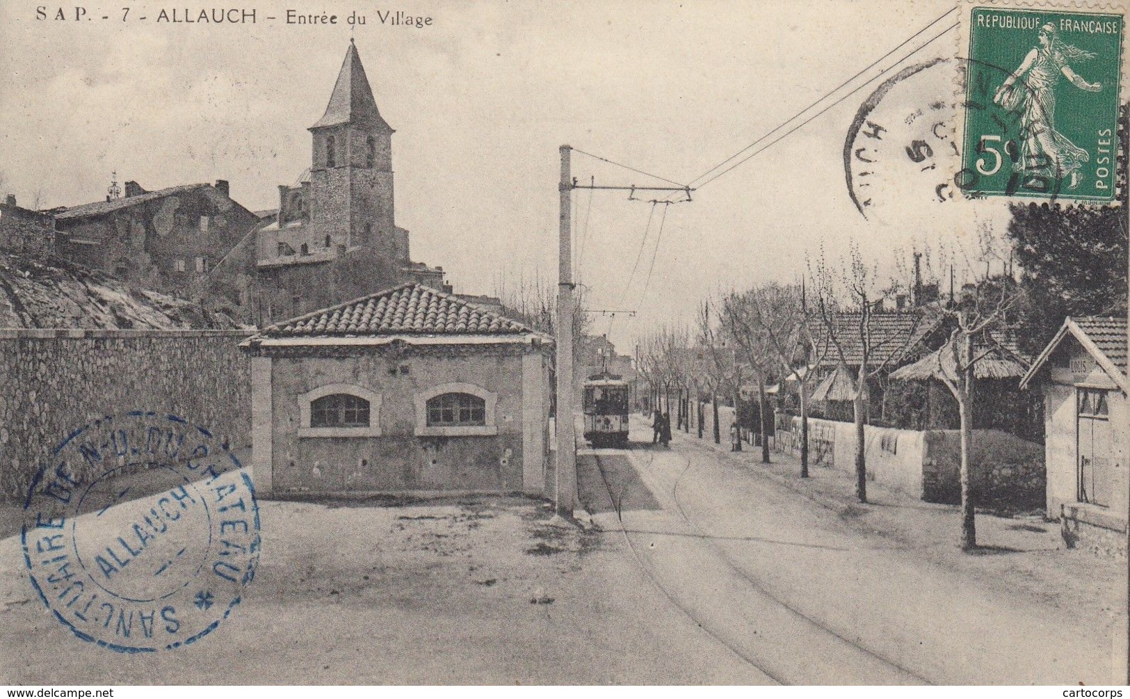 13 - Allauch - Entrée Du Village Animée - ( Tram ) - Allauch