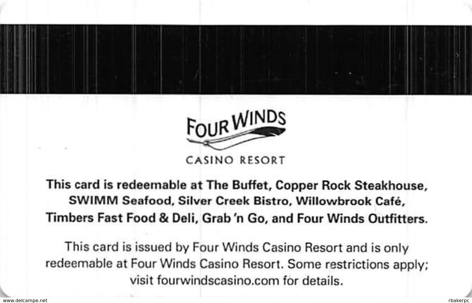 Four Winds Casino - Michigan - Gift Card - Cartes Cadeaux